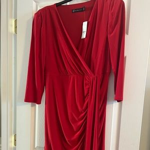 Red knee length dress